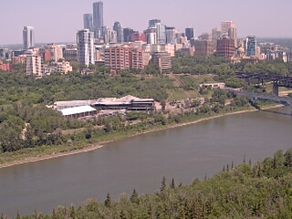 Edmonton River Valley - Downtown Webcam
